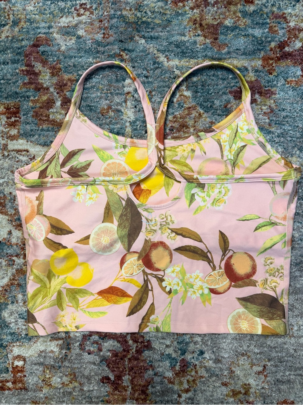 Beyond Yoga Pink Citrus Floral Crop Camisole - Picture 2 of 3